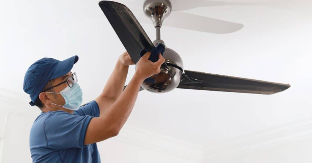 Clean ceiling fans and lights