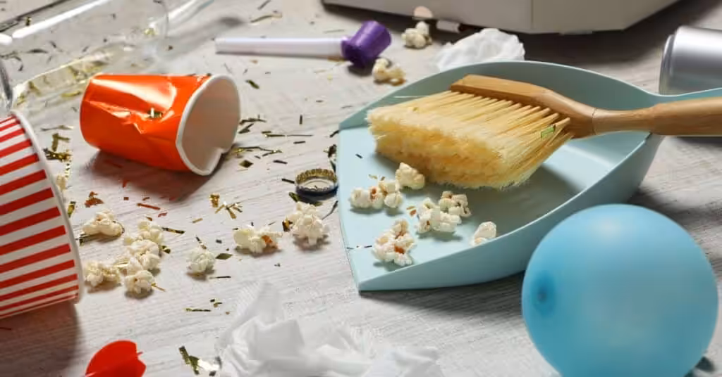 how to clean up after a party